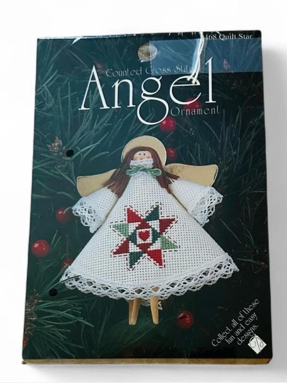Angel ornament counted cross stitch kit
